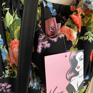 Vixen Black Vintage Floral print ingenue